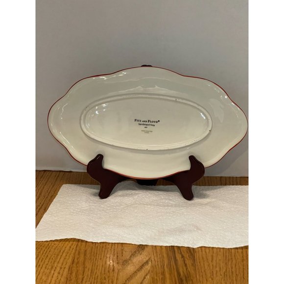 Collectible Fitz And Floyd Christmas Cheer Tray. - Picture 6 of 8